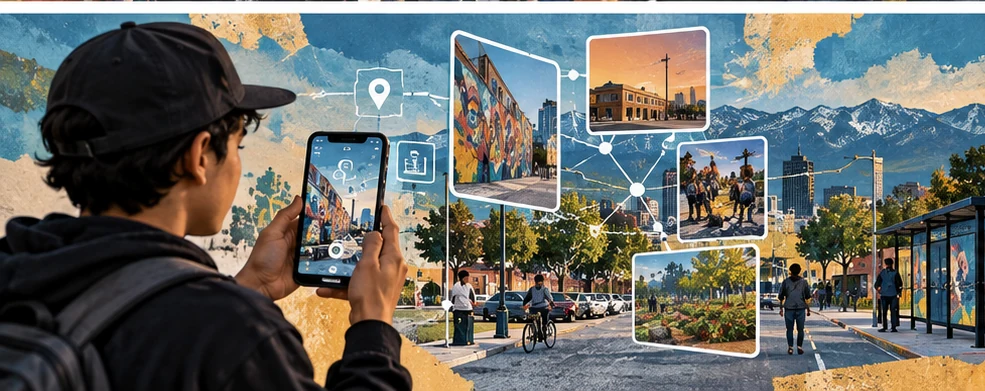 Abstract illustration representing QR and browser-based community access