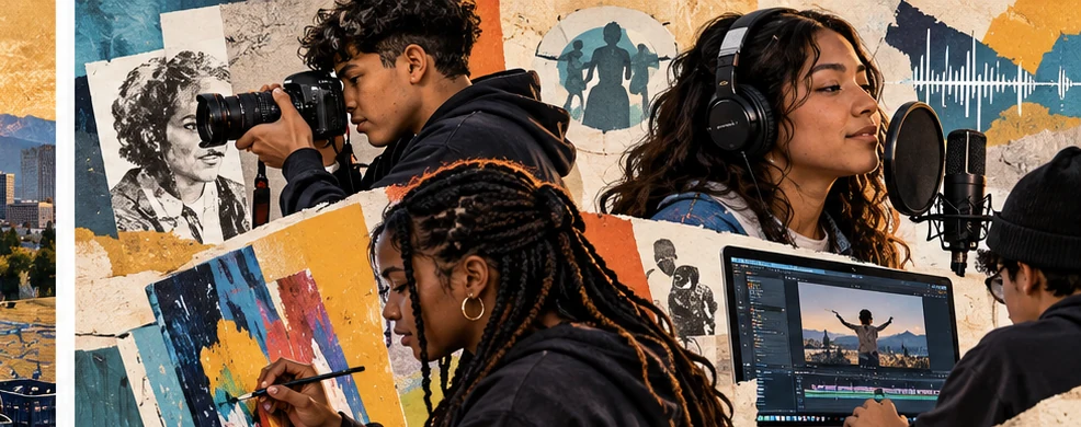 Abstract illustration of youth creative storytelling